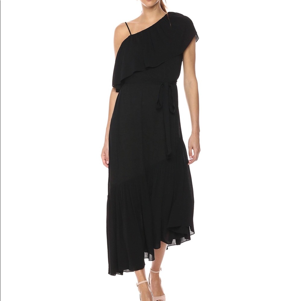 BCBG MAXAZRIA Conrad Off-The-Shoulder Asymmetrical Dress